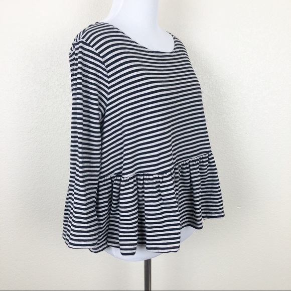 ‼️CLEARANCE‼️ Free People We the Free Striped Peplum Top - Picture 4 of 8